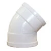 Ipex Sewer And Drain SDR 35 Fitting Female Elbow - White - 45° Angle - 5-in Dia -Imperial Fireplace Shop 00685020 L