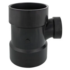 Ipex Sanitary Tee With 4-in And 2-in Diameter Fittings - Black ABS Plastic