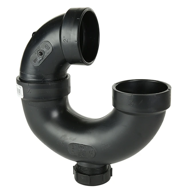 IPEX 2-in ABS-DWV Hub P-Trap With Cleanout 3 IPEX 2-in ABS-DWV Hub P-Trap With Cleanout