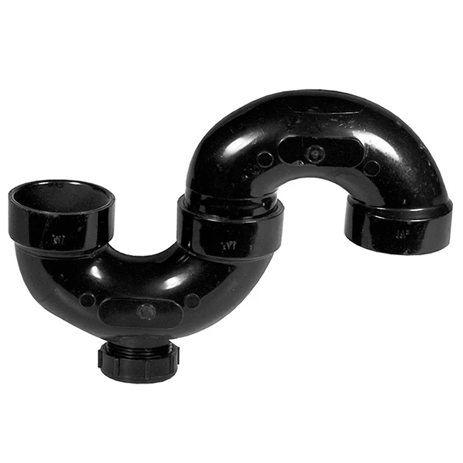 IPEX 1.5-in ABS-DWV Hub S-Trap With Cleanout 3 IPEX 1.5-in ABS-DWV Hub S-Trap With Cleanout