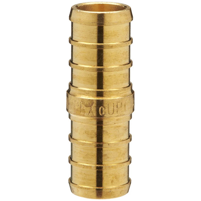 PEX Coupling - 1/2" - Brass - 25/Pk 3 PEX Coupling - 1/2" - Brass - 25/Pk