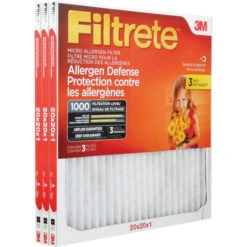 3M Filtrete Allergen Microparticles Fibreglass Air Filters - 3 Per Pack - 20 X 20 X 1-in