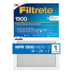 3M 14-in X 25-in X 1-in 1900 MRP Maximum Allergen Reduction Electrostatic Pleated Air Filter
