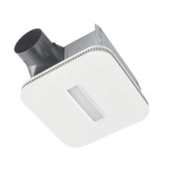 Broan Decorative Square Ventilation Fan-Light For Bathrooms - 110-CFM - 1.0 Sone - White -Imperial Fireplace Shop 09095147 L