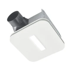 Broan Decorative Square Ventilation Fan-Light For Bathrooms - 110-CFM - 1.0 Sone - White