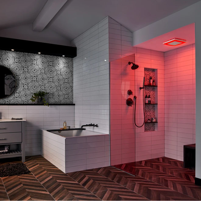 Broan NuTone 110 CFM 1.5 Sone Chroma Comfort With Bluetooth Speaker Bathroom Fan - White 6 Broan NuTone 110 CFM 1.5 Sone Chroma Comfort With Bluetooth Speaker Bathroom Fan - White - Image 4