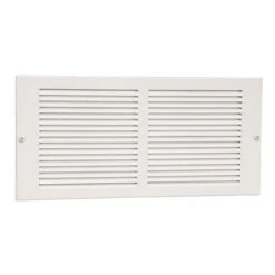 Imperial Sidewall Return Air Grille - Steel - White - 14-in W X 6-in H X 7/8-in Wall Projection
