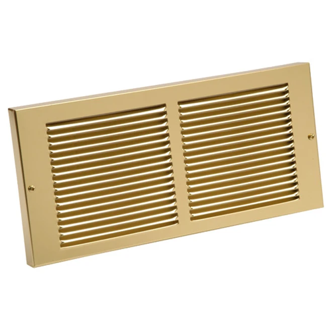 Imperial Sidewall Return Air Grille - Steel - Polished Brass - 14-in W X 6-in H 3 Imperial Sidewall Return Air Grille - Steel - Polished Brass - 14-in W X 6-in H