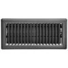 Imperial Steel Floor Register - Grey - Powder-Coat Paint - 3-in W X 10-in L