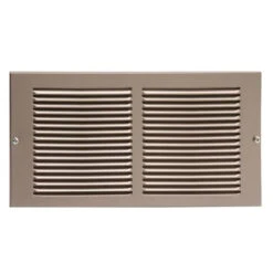Imperial Sidewall Return Air Grille - Steel - Pewter - 14-in W X 8-in H X 3/16-in Wall Projection