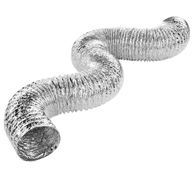 Flexible Aluminum Foil Transition Duct - 4" - Clothes Dryer 3 Flexible Aluminum Foil Transition Duct - 4" - Clothes Dryer