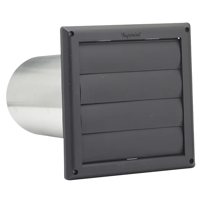 Imperial Louvered Vent Hood With 6" Aluminum Pipe - Black 3 Imperial Louvered Vent Hood With 6" Aluminum Pipe - Black
