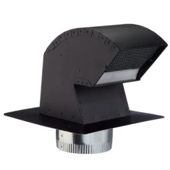 Imperial R2 Roof Vent Cap With Collar - 6" - Steel - Black