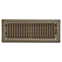 Imperial 4-in X 12-in Chocolate Steel Floor Register