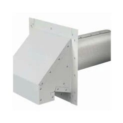 Daoust Dryer Air Cap Wall Inlet - White - Plastic/Metal - 4-in L