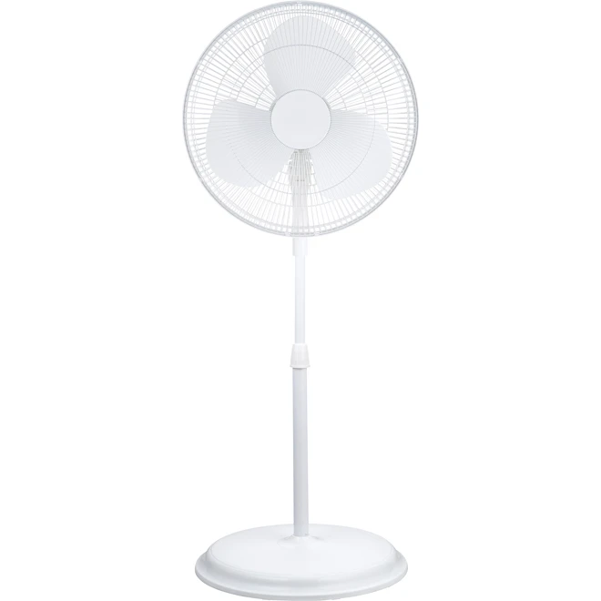 Utilitech Stand Fan - Métal Plastic 16-in 3-Speeds - White 3 Utilitech Stand Fan - Métal Plastic 16-in 3-Speeds - White