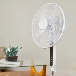 Utilitech Stand Fan - 16-in 24-Speeds White -Imperial Fireplace Shop 21615043c L