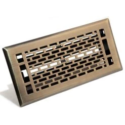 Accord Select Manhattan 4 X 10-in Antique Brass Vent Floor Register -Imperial Fireplace Shop 32105298c L