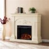 Southern Enterprises Richmond 44.75-in W Ivory Fan-forced Electric Fireplace
