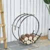 Outsunny 28-in Black Ring-Shaped Firewood Log Rack -Imperial Fireplace Shop 330951224 AlternateImage1 l