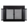 Pleasant Hearth Clairmont Black Medium Bifold Smoked Tempered Glass Fireplace Doors -Imperial Fireplace Shop 330951912 AlternateImage1 l