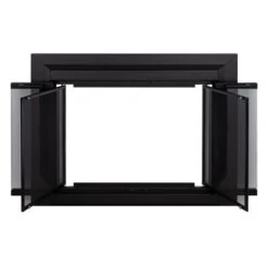 Pleasant Hearth Clairmont Black Medium Bifold Smoked Tempered Glass Fireplace Doors 10 Pleasant Hearth Clairmont Black Medium Bifold Smoked Tempered Glass Fireplace Doors -Imperial Fireplace Shop 330951912 AlternateImage2 l