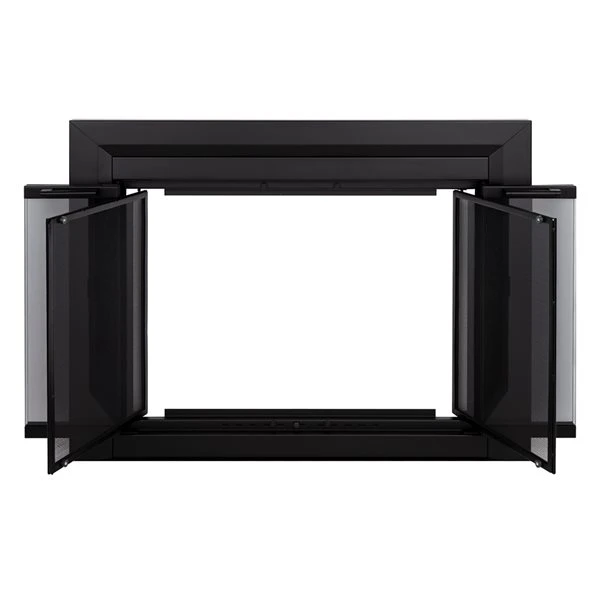 Pleasant Hearth Clairmont Black Medium Bifold Smoked Tempered Glass Fireplace Doors 6 Pleasant Hearth Clairmont Black Medium Bifold Smoked Tempered Glass Fireplace Doors - Image 4