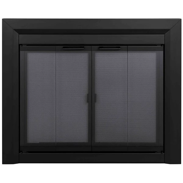 Pleasant Hearth Clairmont Black Medium Bifold Smoked Tempered Glass Fireplace Doors 7 Pleasant Hearth Clairmont Black Medium Bifold Smoked Tempered Glass Fireplace Doors - Image 5