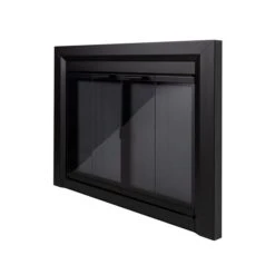 Pleasant Hearth Clairmont Black Large Bifold Smoked Tempered Glass Fireplace Doors 10 Pleasant Hearth Clairmont Black Large Bifold Smoked Tempered Glass Fireplace Doors -Imperial Fireplace Shop 330951922 AlternateImage3 l