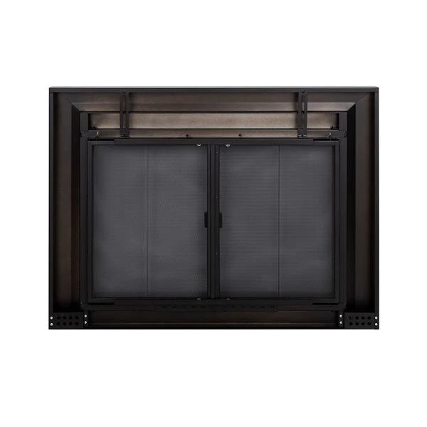 Pleasant Hearth Clairmont Black Large Bifold Smoked Tempered Glass Fireplace Doors 4 Pleasant Hearth Clairmont Black Large Bifold Smoked Tempered Glass Fireplace Doors - Image 2