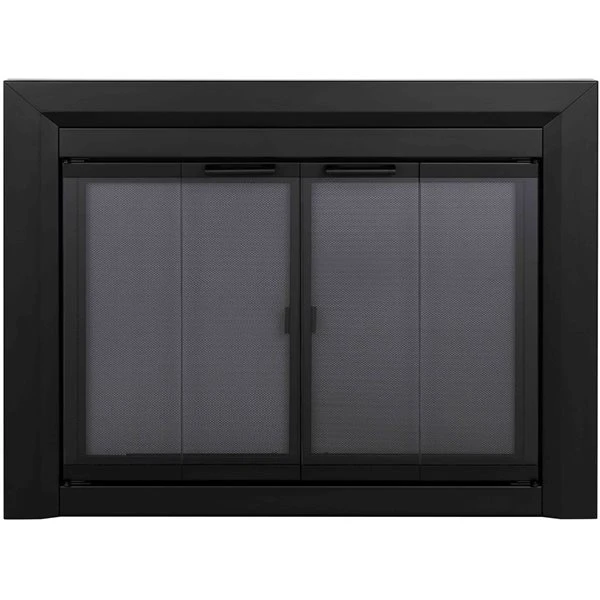 Pleasant Hearth Clairmont Black Large Bifold Smoked Tempered Glass Fireplace Doors 5 Pleasant Hearth Clairmont Black Large Bifold Smoked Tempered Glass Fireplace Doors - Image 3