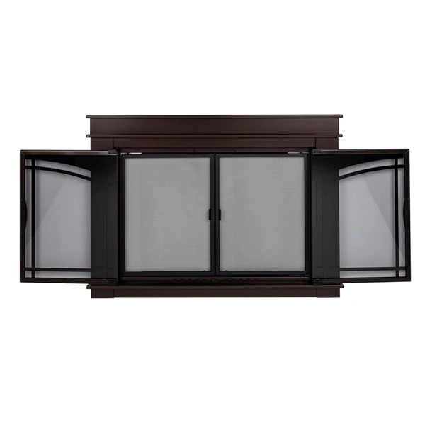 Pleasant Hearth Fenwick Oil-Rubbed Bronze Medium Cabinet-style Smoked Tempered Glass Fireplace Doors 6 Pleasant Hearth Fenwick Oil-Rubbed Bronze Medium Cabinet-style Smoked Tempered Glass Fireplace Doors - Image 4