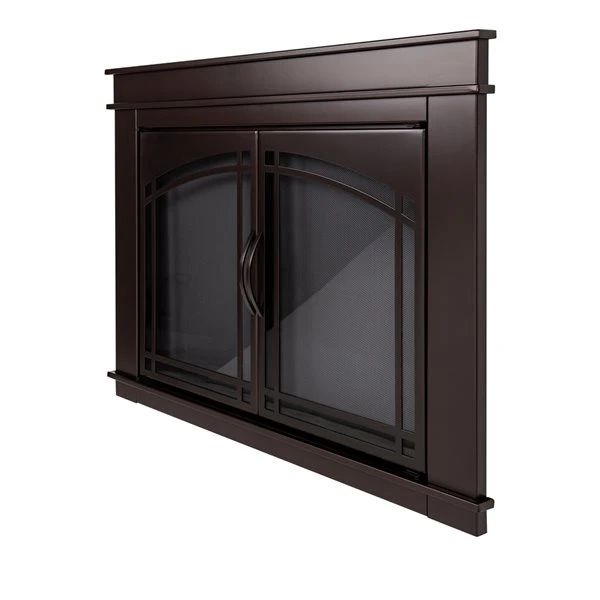 Pleasant Hearth Fenwick Oil-Rubbed Bronze Medium Cabinet-style Smoked Tempered Glass Fireplace Doors 3 Pleasant Hearth Fenwick Oil-Rubbed Bronze Medium Cabinet-style Smoked Tempered Glass Fireplace Doors