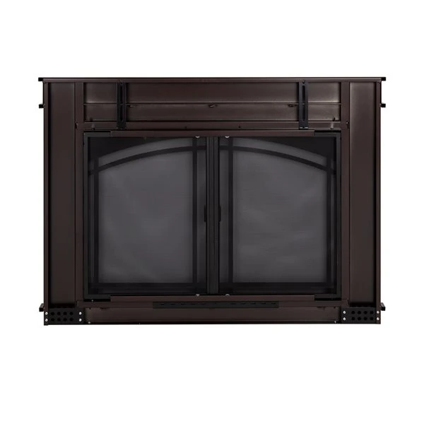 Pleasant Hearth Fenwick Oil-Rubbed Bronze Medium Cabinet-style Smoked Tempered Glass Fireplace Doors 5 Pleasant Hearth Fenwick Oil-Rubbed Bronze Medium Cabinet-style Smoked Tempered Glass Fireplace Doors - Image 3