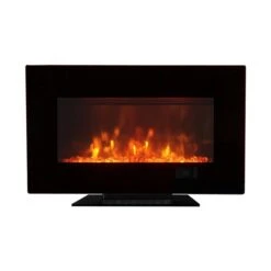 Komodo 34-in Black Fan-forced Electric Fireplace