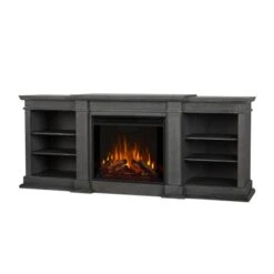 Real Flame Fresno 72-in Infrared Electric Fireplace Media Console In Antique Gray -Imperial Fireplace Shop 330972047 MainImage 001 l