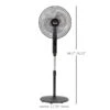 HomCom 17.75-in 3-speed Indoor Black Oscillation Stand Fan 1 HomCom 17.75-in 3-speed Indoor Black Oscillation Stand Fan -Imperial Fireplace Shop 330982042 AlternateImage2 l