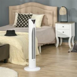 HomCom 12.5-in 3-speed Indoor White Oscillation Tower Fan -Imperial Fireplace Shop 330982057 AlternateImage1 l