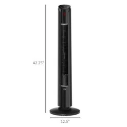 HomCom 12.5-in 3-speed Indoor Black Oscillation Tower Fan -Imperial Fireplace Shop 330982058 AlternateImage2 l