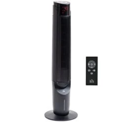 Homcom 12.5-in 3-speed Black Indoor Oscillation Tower Fan -Imperial Fireplace Shop 330989438 MainImage 001 l