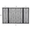 Costway 50-in Black Steel 3-Panel Flat Bi-Fold Fireplace Screen
