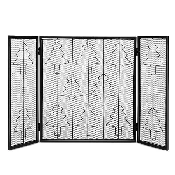 Costway 50-in Black Steel 3-Panel Flat Bi-Fold Fireplace Screen 6 Costway 50-in Black Steel 3-Panel Flat Bi-Fold Fireplace Screen - Image 4