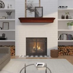 Pearl Mantels 48-in W X 6.5-in H X 8-in D Distressed Cherry Pine Wood Mantel Shelf -Imperial Fireplace Shop 331037369 AlternateImage5 l