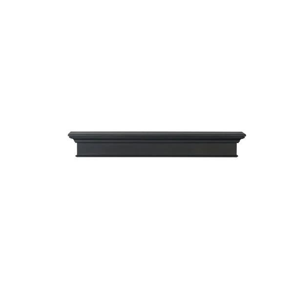 Pearl Mantels 48-in W X 8-in H X 9-in D Precision Black Pine Wood Mantel Shelf 7 Pearl Mantels 48-in W X 8-in H X 9-in D Precision Black Pine Wood Mantel Shelf - Image 5