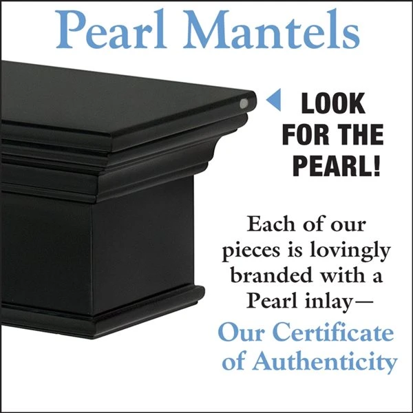Pearl Mantels 48-in W X 8-in H X 9-in D Precision Black Pine Wood Mantel Shelf 6 Pearl Mantels 48-in W X 8-in H X 9-in D Precision Black Pine Wood Mantel Shelf - Image 4