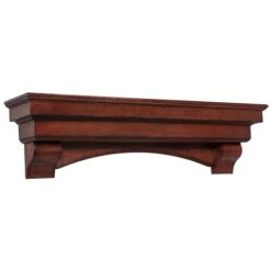 Pearl Mantels 60-in W X 15-in H X 10-in D Distressed Cherry Pine Wood Mantel Shelf -Imperial Fireplace Shop 331037397 MainImage 001 l