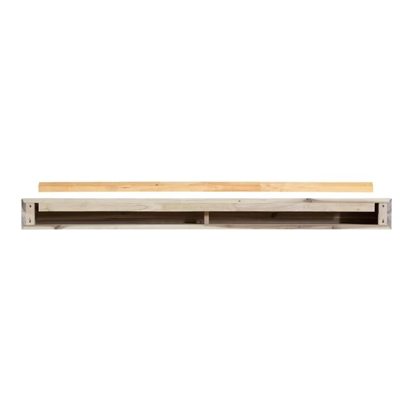 Pearl Mantels 60-in W X 5-in H X 9-in D Natural Asian Hardwood Wood Mantel Shelf 6 Pearl Mantels 60-in W X 5-in H X 9-in D Natural Asian Hardwood Wood Mantel Shelf - Image 4