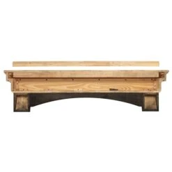 Pearl Mantels 72-in W X 15-in H X 10-in D Dark Roast Distressed Pine Wood Mantel Shelf