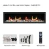 Litedeer Homes Latitude 76.5-in W Black Fan-Forced Electric Fireplace -Imperial Fireplace Shop 331063526 AlternateImage4 l