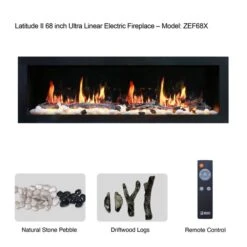 Litedeer Homes Gloria II 68-in W Silver White Fan-Forced Electric Fireplace -Imperial Fireplace Shop 331063533 AlternateImage4 l